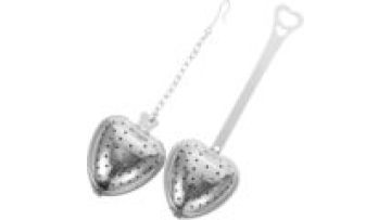 Stainless Steel Heart-Shaped Tea Infuser - Silver Coffee & Tea Filters with Mesh Ball Strainer1