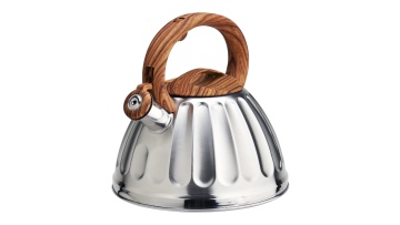 FH-388 woodlike soft touch handle whistling kettle