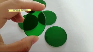 Tempered  Custom Green Optical Filter Glass LB2 VG11