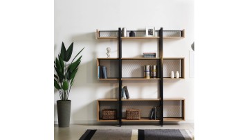 Multi-layer Black Luxury Bookcase Shelf