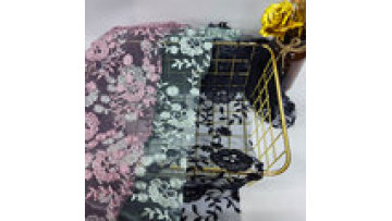 latest nigeria embroidery lace tulle fabric flat embroidery flower mesh embroidered fabric1