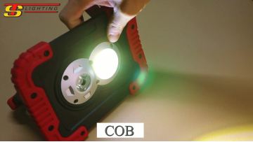 Super bright 10 W 1050 lumen portable work zone rechargeable cob LED work light with stand1