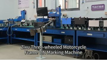 Three-wheeled Motorcycle Chassis Frame VIN Dot Peen Marking Machine 140x80mm B01