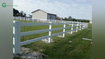 Hot Sale Cheap Plastic Ranch Pastoral Farm PVC Fence Horse Rail Fence White Black Vinyl Fence1