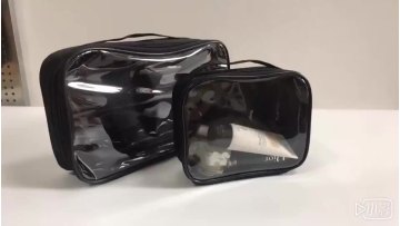 Custom Travel Sublimation Black Men Kit Transparent Plastic Organizer Makeup Pouch Bag Clear PVC Cosmetic Bag With Zipper1