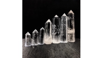 Quartz Crystal Single Pointed Hexagonal Prism Beads Ornament 30SP1492