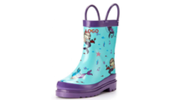 Rain Boots with Easy-On Handles in Fun Patterns & Solid Colors for Toddlers and Kids1