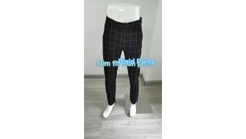 Custom Multi-color Vertical Striped Dress Pants Slim Fit Pencil Pants Skinny Trousers Causal Pant for Man1