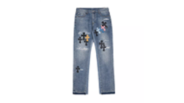 Designer Custom Embroidery Hip Hop Leather Men Jeans with Logo Man Denim Jean1