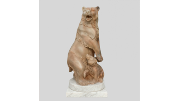 Marble Bear Statue Garden