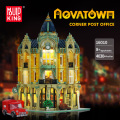 City Streetview Series MOC-17366 The Corner Post Office Building Blocks Antique Collection Shop Bricks Children Toys Kids Gifts