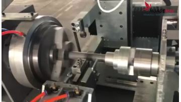 PVC tube cutting and threadding machine