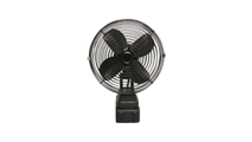 DC 21V Heavy-Duty 2-Speed Oscillating Metal Car Fan Home Car Garage Use with Power Source Battery Portable Cooling Fan1