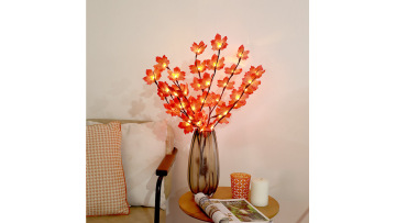 20LED  Golden Ball Maple Leaf Rose Frangipani Purple Phalaenopsis Flower Branches Light For Holiday Party Gift Night Light Room1