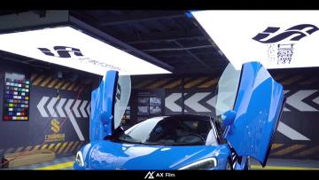 PET Arrow Blue Vinyl Wrap