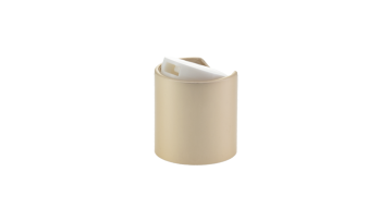 24/410 Matte Gold & White Disc Top Cap