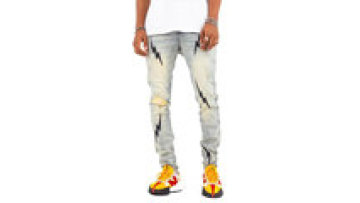 Manufacturer Latest Pant Designs Mens Paint Points Casual Ripped Denim Jean Plus Size Pants Jeans Men1