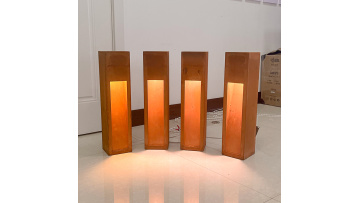 outdoor corten steel pillar light
