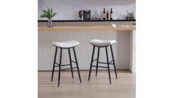 customized Leather cushion  wholesale free sample household ironwork modern  bar kitchen  dining restaurant  high bar chair1