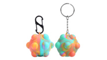 Wholesale BPA Free Bulk Relief Anxiety Stress Toys Silicone Keychain Ball Sensory Fidget Toys1