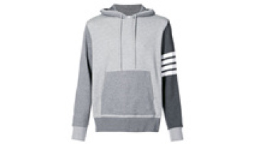 Fashion Stitching Custom Logo High Quality Contrasting Color Casual Pullover Sports Hoodie1