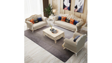 European style leather sofa simple modern light luxury sofa villa whole leather sofa for living room furniture1