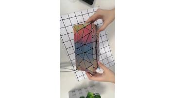 Geometric design laser PU hand bag