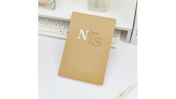 Soft Pu leather sew binding notebook letter logo