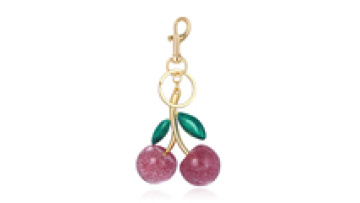 3D Crystal Cherry Keychain - Women's Bag Charm and Keyring1