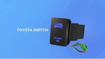 Push Switch with Connector Wire Kit for Toyota - White LED Light Bar Symbol1