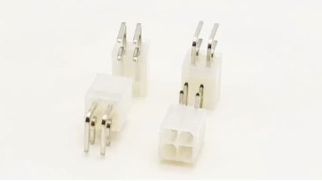 5557 Pin header Connector With Positioning Post Right Angle DIP Solid 2*2P