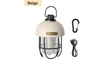 Retro LED Solar Camp Light with Built-in 18650 Battery1