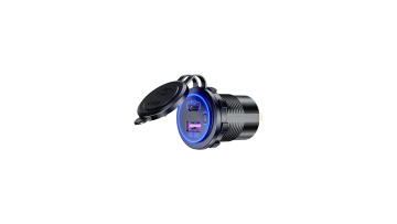 DC 12V 2 Port USB C Car Quick Charger Socket