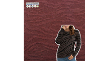 Stock Pointelle Sweater Fabric 85%Polyester 12% Rayon 3%spandex 210GSM Stretch Jacquard Knitted Fabric for Baseshirt1