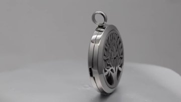 2PCS 30mm Car Aromatherapy Essential Oil Diffuser Stainless Steel Locket with Vent Clip 6 Felt Pads1