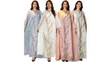 Latest Dubai Abaya Islamic Modest Style Shiny Abaya for Muslim Women with Inner slip Dress Set for Ramadan and Daily Wear1