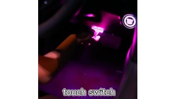 Car Wireless LED RGB Colorful  Atmosphere Light Mini USB Rechargeable Reading Lamp Car led Touch Sensor Night Light1