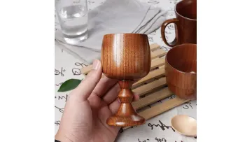 Japanese Style Wooden Wine Goblet for Creative Red Wine Serving1