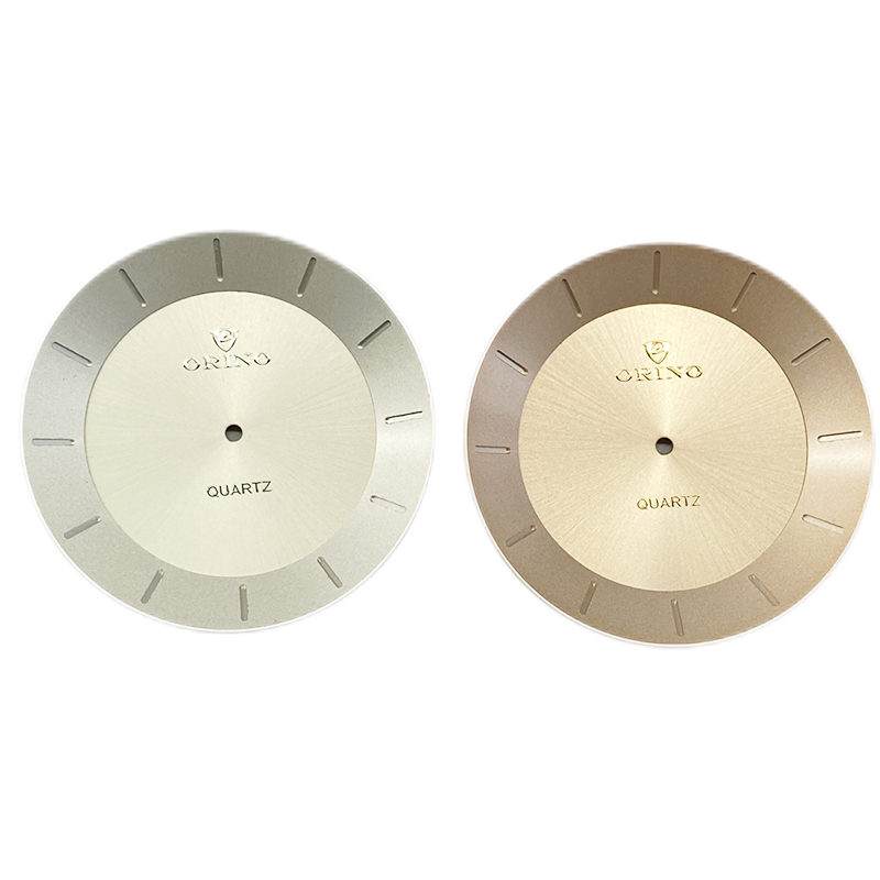 Stamped watch dial in concave index