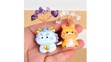 Hot Sale Natural Crystal Handmade Chinese Zodiac Crafts Crystal Zodiac Tree for Decoration1
