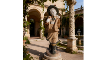 Traditional Boy with Farming Tools
