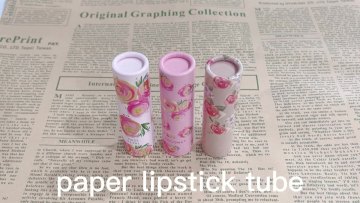 White Lip Balm Tube With Pink Flower Pattern 