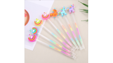 Novelty Creative rainbow neutral 6 color pen gift giving DIY highlighter pastel cartoon swan pony modeling highlighter1
