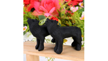 Wholesale Natural Crystal Ornament Reiki Animal Carvings Black Obsidian Dog  for Decoration1