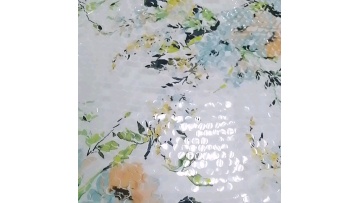 New fashion design poly chiffon print with 12mm big sequin embroidery fabric1