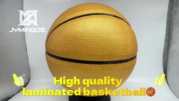 golden laminated basketball