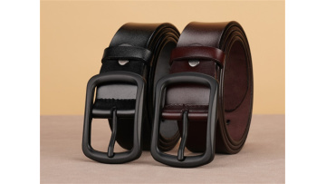 Elegant Business Cowhide Pin Buckle Men's Belt