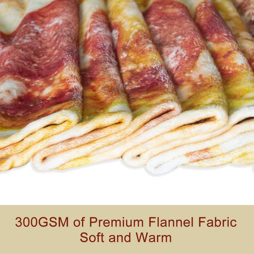 Funny Wrap Pizza Burrito Taco Round Blanket For Bed Sofa Picnic