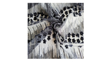 luxury lace fabric 2023 black 3d lace fabric flower chantilly  lace fabric1