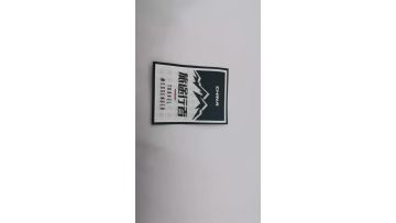 Silicone printing with textured logo